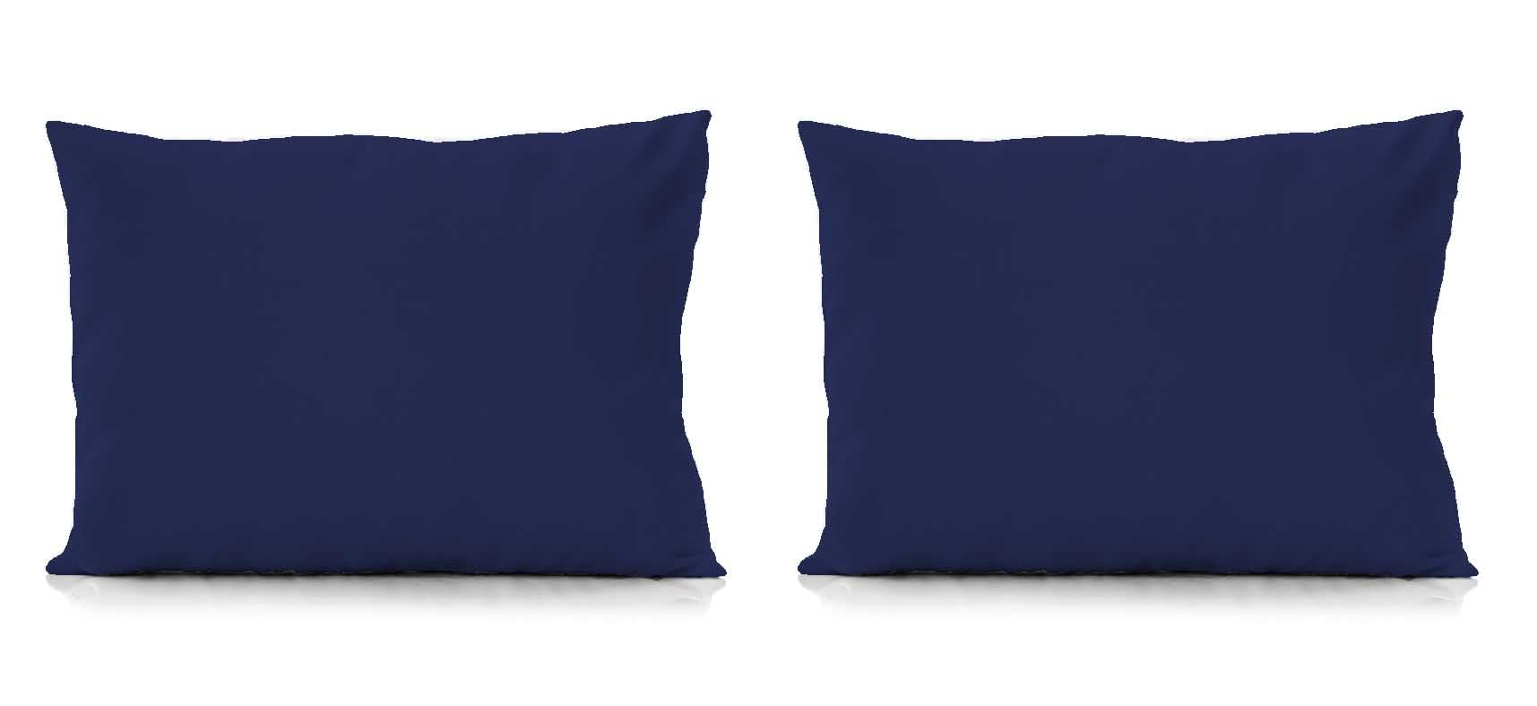 The London Linens Co. Deep Fitted Sheet with Pillowcases| Sustainable Ultra Soft Cotton 180 Thread Counts | Plain Deep Fitted Sheet With Matched Pillowcases | Fade Resistant (Navy, Pillowcases)