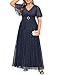 Mother of The Bride Dresses Plus Size Navy Blue Formal Evening Gowns Wedding Guest Groom Bridesmaid Gala Long Prom Dress