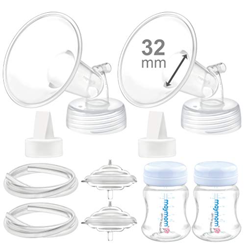 Image of Maymom Pump Parts Compatible with S2 Spectra S1, Flange Valve Tube Bottle Backflow Protector, Not Original Spectra S2 Replacement Pump Parts Spectra Duckbill Valve Spectra Bottle (32mm Flange)