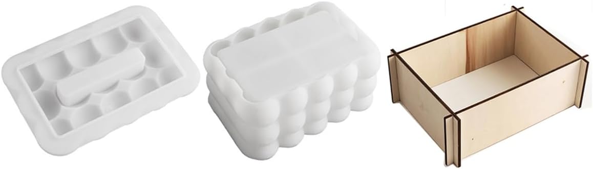 Home Decor 3D Printer Plaster Resin Craft Gift Silicone Mold Bead Bubble Tissue Box Paper Tissue Holder Mold DIY Storage Box
