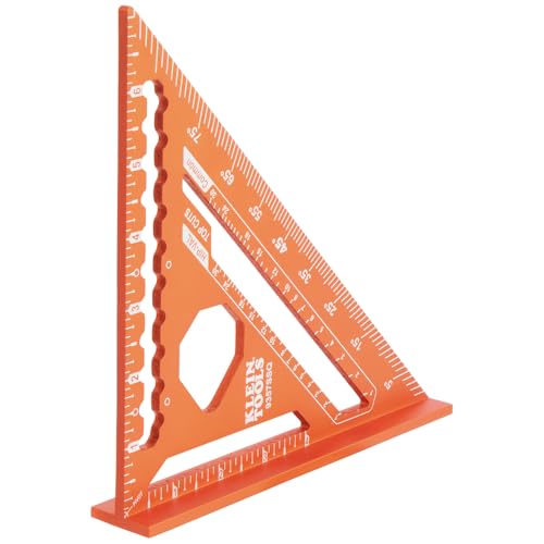 Klein Tools 9357SSQ Rafter Square, 7-Inch Speed Square, Double La...