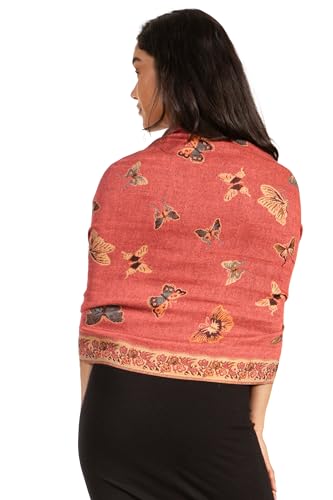 Sakkas Liua Long Wide Woven Patterned Design Multi Colored Pashmina Shawl/Scarf2