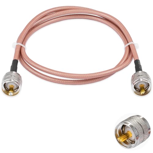 Câble UHF mâle PL-259 haute performance RG400 de 1M pour équipement radio SWR