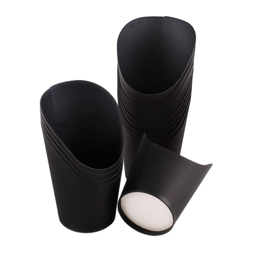 KINGZHUO 50 soportes para papas fritas de 14 onzas, vasos de charcutería de papel para llevar para fiestas, tazas de papas fritas, conos desechables para alimentos, cajas de palomitas de maíz