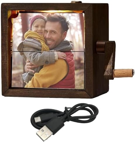 صندوق صور قابل للقلب، إطار كتاب صور شخصي بكرنك يدوي، ألبوم صور دو...