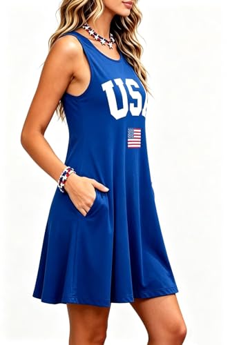 Image of Womens Sleeveless Casual Funny Patterned Holiday Dresses
