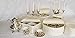 Marathon Housewares KW030008 Quilted Damask China Storage Case, Set of 6, Ivory