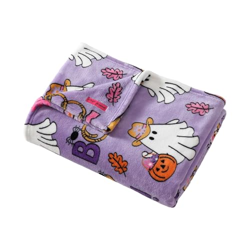 Image of Betsey Johnson - Blanket, Buttery-Soft Throw Blanket for Couch or Bed, Boldly Plush & Oversized Bedding (Howdy Ghouls Purple, 50 inch x 70 inch)
