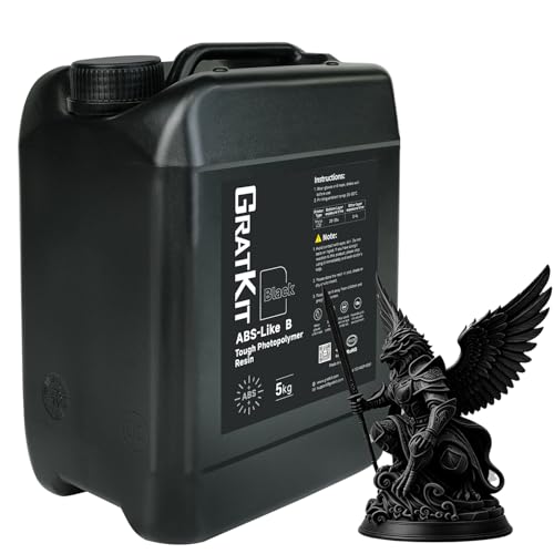 GratKit ABS-Like 3D Printer Resin, Higher Toughness, 5000g, Black