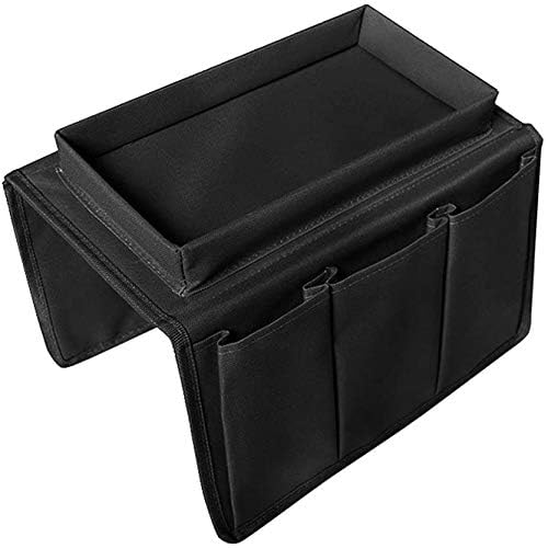 DIKPUL GROUP Couch Sofa Armrest Organiser Cup Holder Tray 6 Pockets Caddy Organizer Tidy Pocket Hanging Storage Bag Holder for TV Remote Mobile DVD Magazine Household Accessories