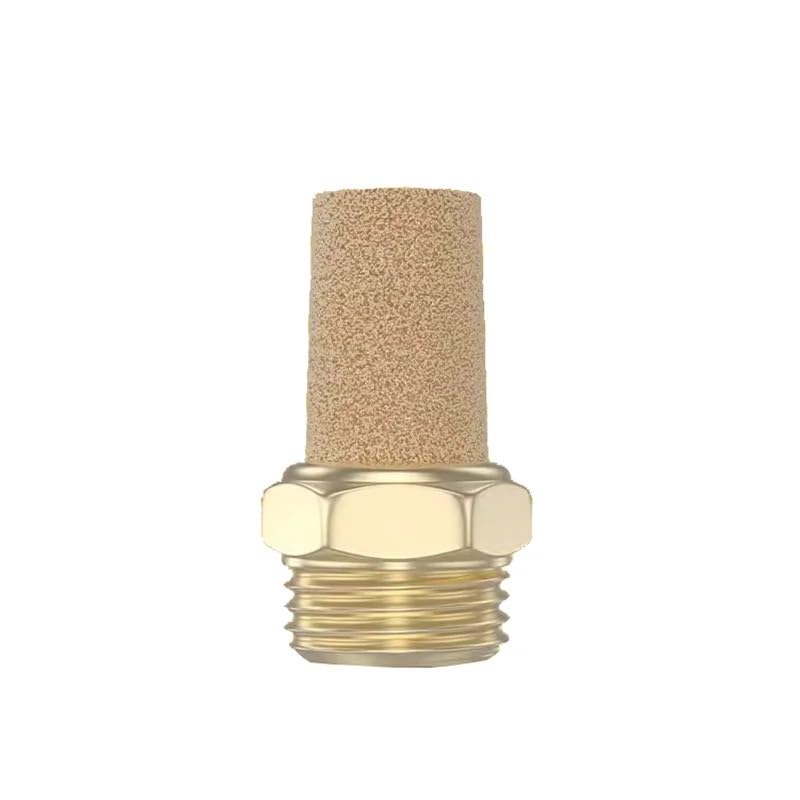 Tłumiki gazowe z gwintem BSP, miedziowane, 1/8", 1/4", 3/8", 1/2", 3/4" 1" Tłumik do rur wydechowych pneumatycznych, 5 szt.(No3,BSP1)