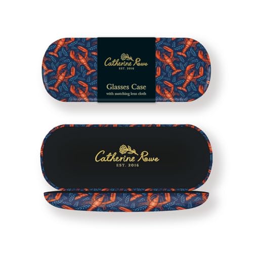 Étui à lunettes rigide anti-chocs Catherine Rowe imprimé homard artistique