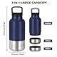 Trinkflasche Hunde für Unterwegs, 1000ml Hundetrinkflasche für Unterwegs, Wasserflasche Hund, Edelstahl Trinkflasche Hund mit Wassernapf und Futternapf, Hundezubehör für Spaziergang, BPA-Frei