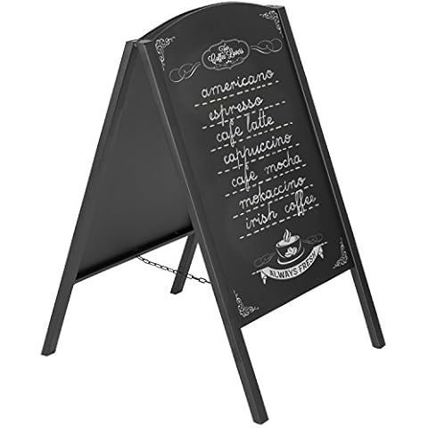 MyGift Black Metal Chalkboard Sign Cover