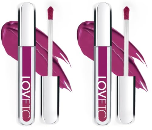 Image of LOVETC Zero Gravity Lip Creme, One Swipe Full Coverage, One More Drink 3.5g (Pack of 2)