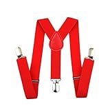 Heavy duty 1" wide suspenders.