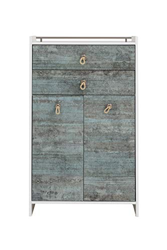 Schildmeyer Highboard, White Gloss/Patina, 114,3x65x33 cm Schildmeyer Highboard, White Gloss/Patina, 114,3x65x33 cm