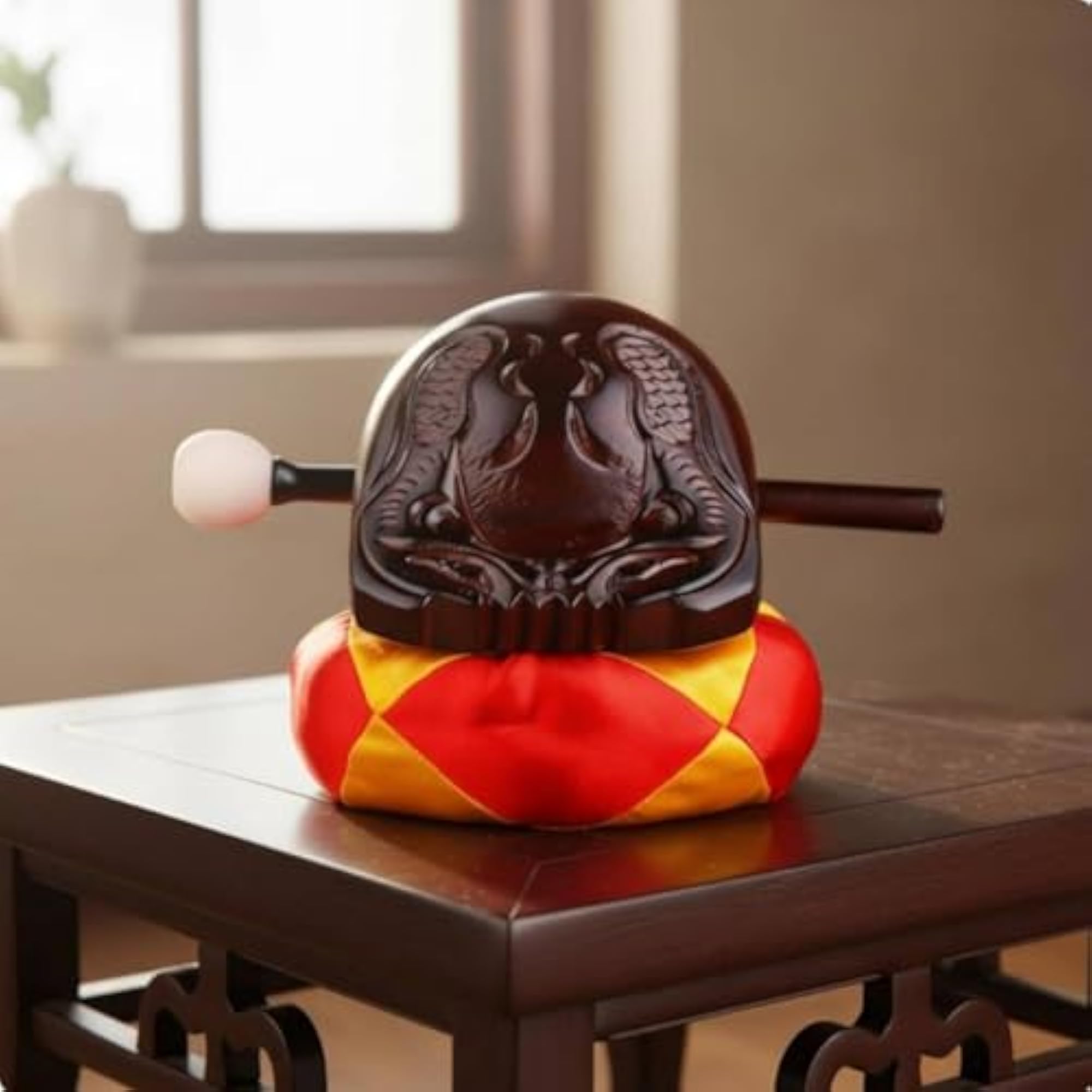 Exquisite Carving Aromatic Wood Temple Block