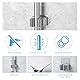 Cokshy Besenhalterung Wand, 4 Stück Edelstahl Besenhalter Selbstklebend, Wandmontage Mop Halterung ohne Bohren für KüChe, Wischmopp, Badezimmer, Garten, Schaufel, Werkzeuge (Dunkelgrau)