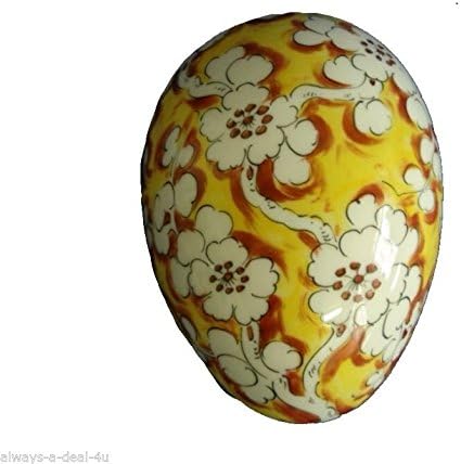 Limoges France Hand Painted Floral Jewelry / Trinket Box / Egg
