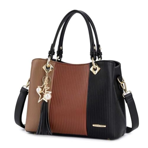 Image of Pomelo Best Purses and Handbags for Women with Multiple Pockets, Leather Top Handle Satchel Fashion Tote Shoulder Bags Ladies