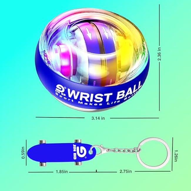 Wrist Ball Gyroscope Forearm Trainer, Torque Ball, Power, Automatic Start Wrist Strengthener,