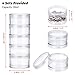 Hipiwe 4 Set Stackable Cosmetic Containers with Screw Lids Plastic Sample Jars 30ml Clear Empty Jars Makeup Sample Containers Nail Accessories Organizer