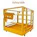 1400LBS Capacity Forklift Safety Cage with Lockable Swivel Wheels - 43