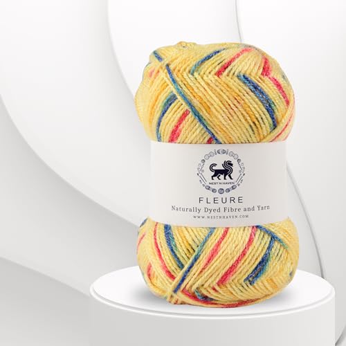 Image of Nestnhaven Acrowools Fleure Hand Knitting and Crochet Yarn. Pack of 1 Ball - 100gms. Shade no - NNHF (Multicolor23) | (400 Gm)