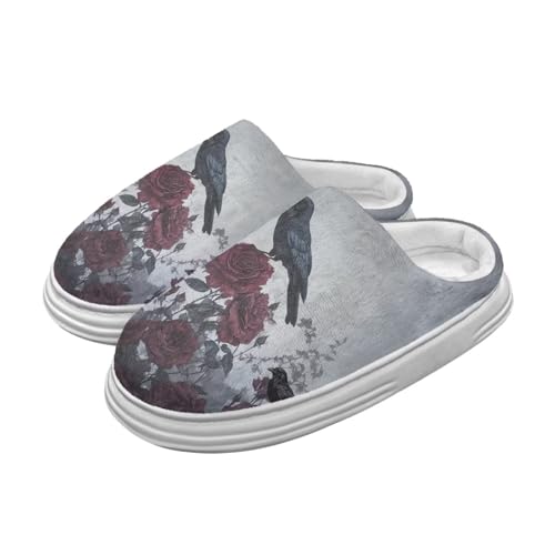 Adult Unisex Animal Slippers - Warm Plush Closed Toe Design Home Shoes Non-Slip Bedroom Slippers Thick EVA Sole2