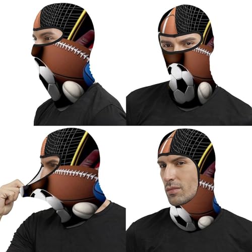 Pasamontaña térmico para hombre y mujer, máscara facial para esquí, motocicleta y deportes al aire libre, estampado temático, protección contra frío, viento y UV miniatura 5