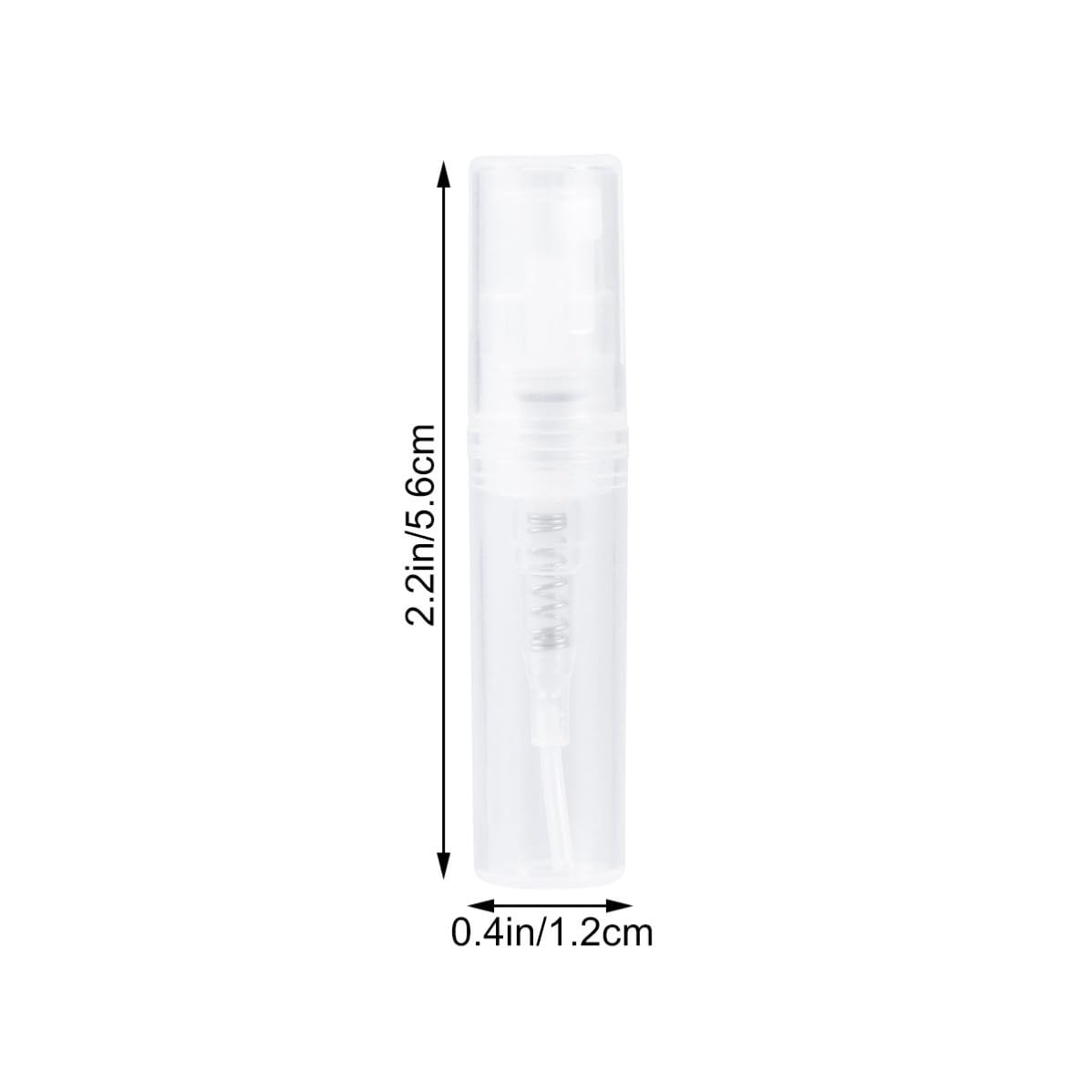 Ciieeo Botella de Perfume Portátil de 2ml en Plástico, 60 Unidades | Rellenable para Líquidos Acuosos y Brumas Faciales y Corporales, Tamaño Viaje, para Bolso