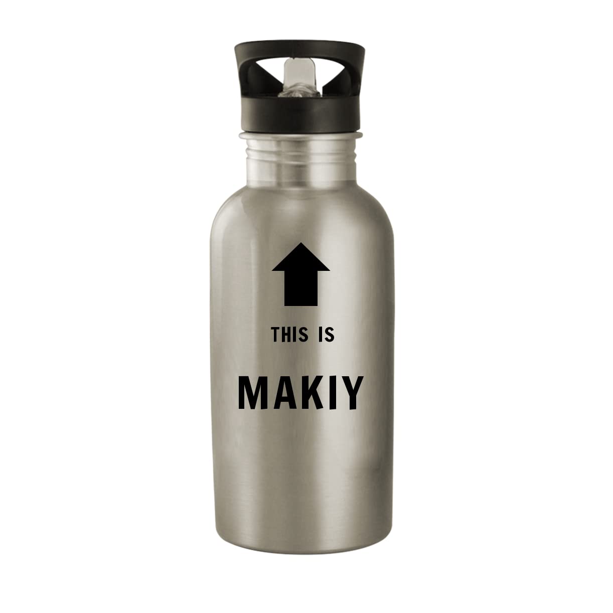 Molandra Products This Is Makiy - 20oz Stainless Steel Water Bottle, Silver