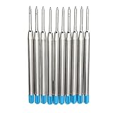 10 x blaue Kugelschreiber Tinte Minen 0,5 mm schreiben Punkt Schreibwaren Bürobedarf (Blau)