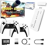 2026 Retro Konsole mit über 20.000 Spielen, 23 Emulatoren, 4K HDMI Plug & Play Spielkonsole mit 2.4GHz Wireless Controllern mit Schalter, Unterstützt TV & Projektor (Weiß)