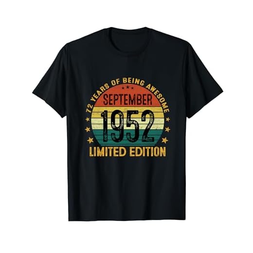 Original 1952 72 Años Cumpleaños Hombre Septiembre 1952 Camiseta