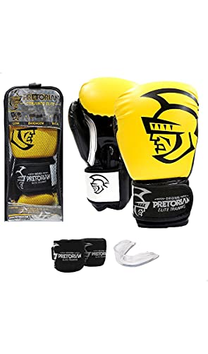 Kit De Boxe/muay Thai Pretorian Elite Training Amarelo - 12oz