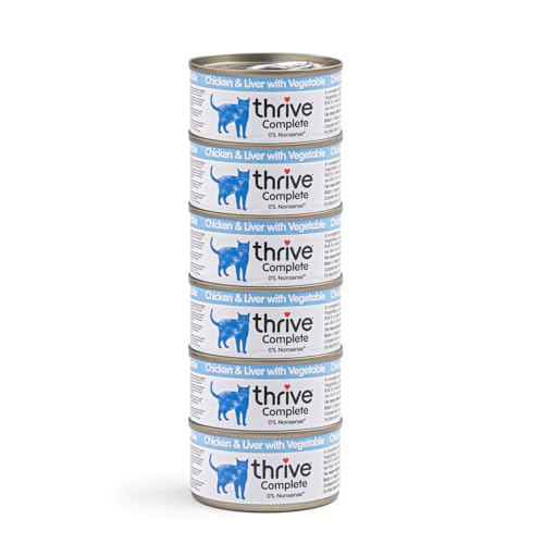 Thrive Complete Chicken Breast & Chicken Liver with Vegetables Wet Cat Food Adult & Senior 6 x 75g Cans