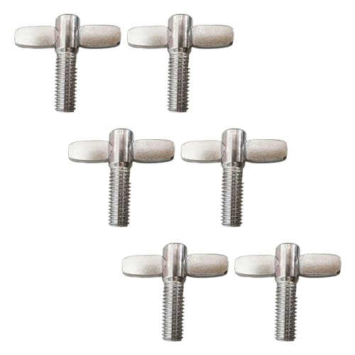 Vaveren 6 Pieces Cymbal Stand Wing Nuts Screws Replacement Accessories Drum Accessories with Hand Knob Screws 20mm Length for Drum Set