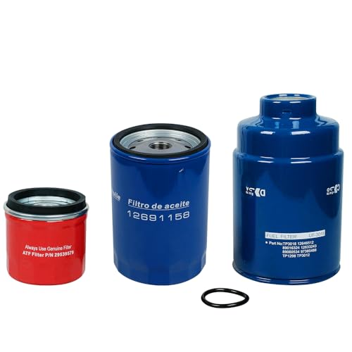 TP3018 PF2232 29539579 Diesel 6.6L Duramax Filter Kit Fits for 2001-2016 Chevy Silverado/GMC Sierra 2500 3500 HD Engine. Fuel/Oil/Transmission Filters