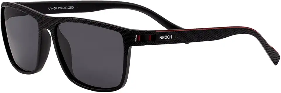 Óculos de Sol HROCH Modelo Vittorio, Polarizado UV400, Armação em TR90, Design Italiano
