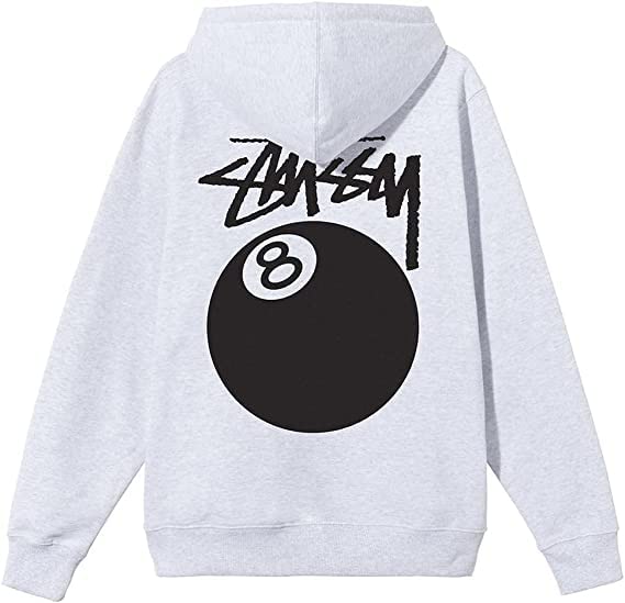 【美品】STUSSY　ステューシー　8ボールプルオーバーパーカー　XL　グレー 41tqHnHRILL.jpg