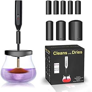 Makeup Brush Cleaner Dryer Machine Is Time Saving And Easy To Use Cleaning And Drying Within One Minute The Electric Cosmetic Brush Has 8 Rubber Tube Sleeves