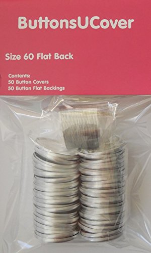 50 ButtonsUCover Self Cover Buttons with Flat Backs Size 60
