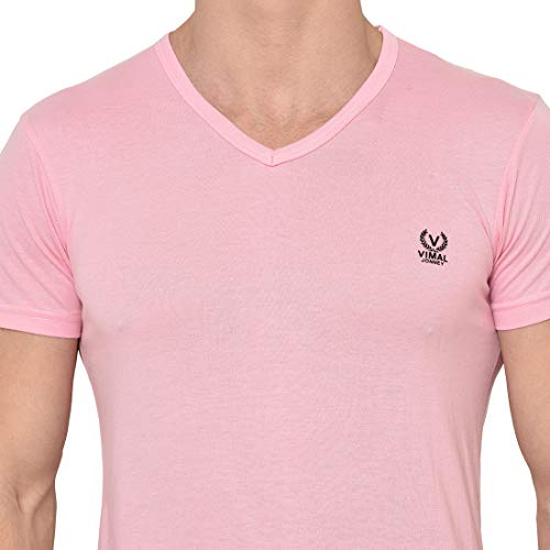 Image of VIMAL JONNEY Men's Classic Fit T-Shirt (V-PINK01-XXL Pink XX-Large)