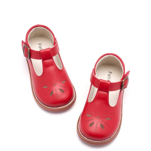Image of Felix & Flora Toddler Little Girl Princess Dress Shoes-Mary Jane Flats for Girl Party School Shoes