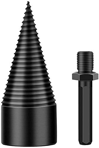 MOOBOM Wood Splitter Drill Bit,32mm Hex Shank Firewood Machine Drill Bit,Firewood Drill Bit,Electric Hammer Drill Bit,Wood Cone Driver Log,Splitter High Speed Breaker Tool for Household Use