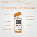 Frigga M2D 2 Pack Reusable Temperature Data Logger Multi-Use USB Digital Temperature Recorder 14400 Points High Accuracy Thermometer Logger PDF CSV Report