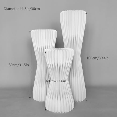 Pedestales cilíndricos de papel para catering de bodas y comuniones en salones 8