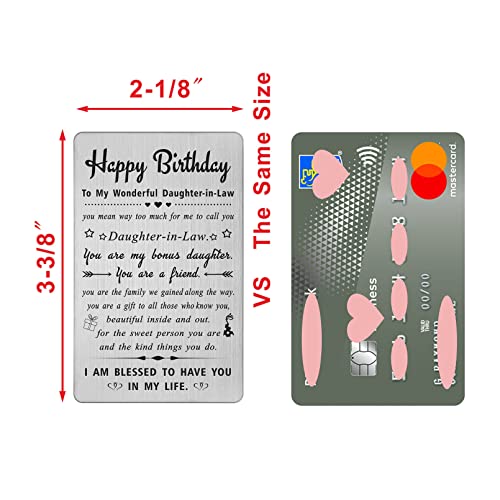 DEGASKEN Birthday Card Gifts for Daughter in Law, Personalized Steel Engraved Wallet Card2